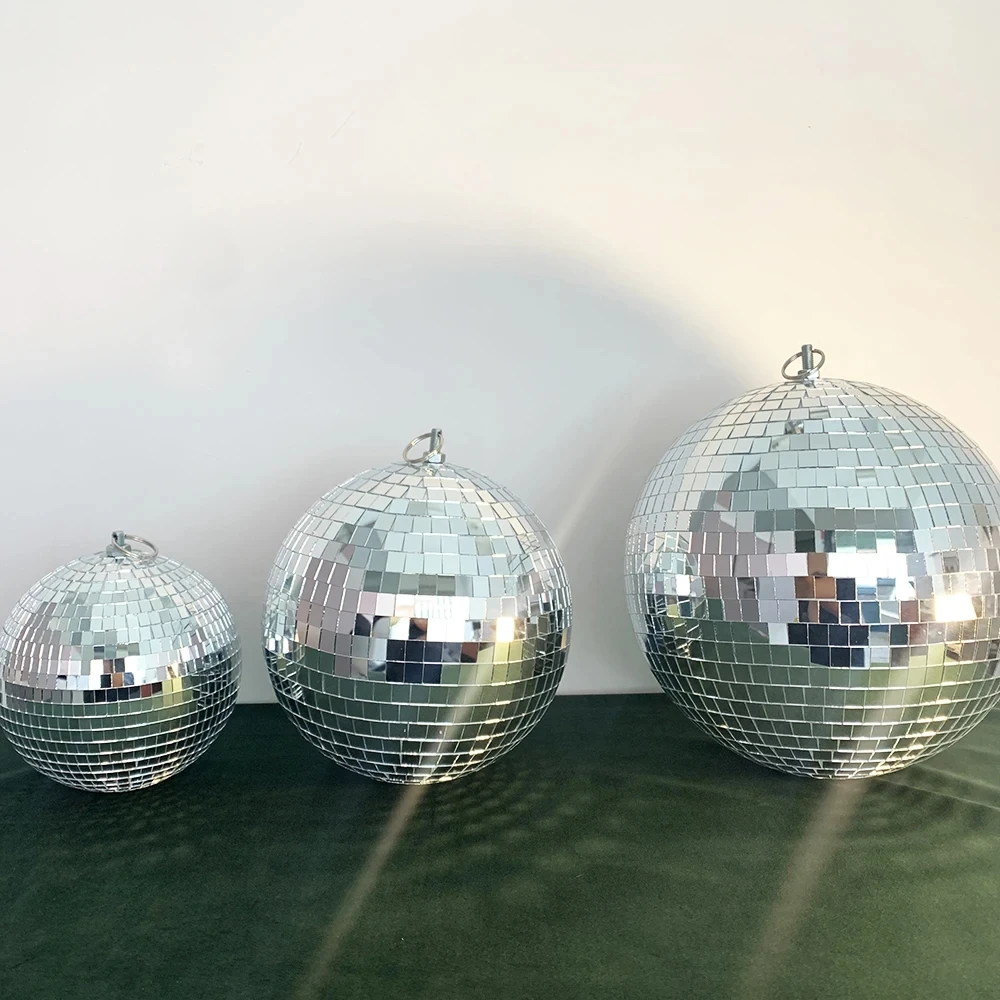 Disco Ball Stage Light Rotating Mirror Ball Wall Decor Glass Ball Party Decorations Bar Reflection Disco Ball Party Decor