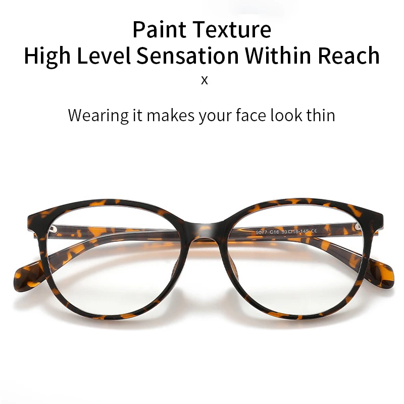 

Lzabella 2025 New TR90 Cat Eye Frame Ultra Light And Comfortable Frame Fashionable Women's Prescription Glasses 9077