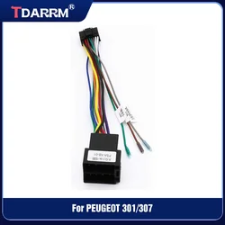 For PEUGEOT 301/308/308S/3008/408/508/307/607/407/207/206/C2 Car Wiring Harness Adapter Android Radio Power Cable