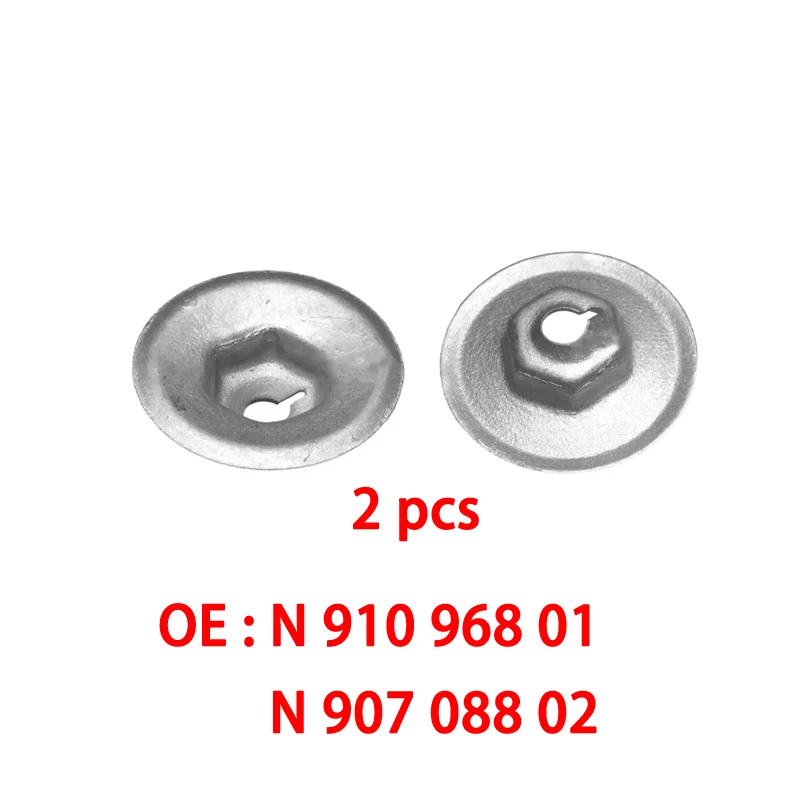 Exhaust Heat Shield Nut Metal Insulation Panel Fastener Washers N91096801 N90708802 for Audi VW Skoda N 910 968 01 N 907 088 02