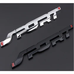 1x Fashion Sport Emblem Badge 3D Car Trunk Fender Sticker Auto Car Decal Decor Accessories Silver Black for BMW Audi Tesla