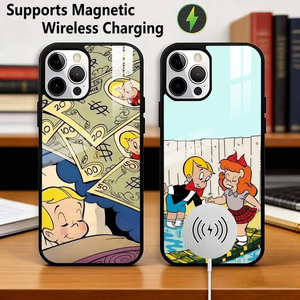 R-Rich Boy Richie Rich-H Phone Case For iPhone17,16,15,14,13,12,11 Plus,Pro Allows magnetic wireless charging Gift