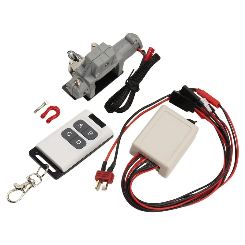FBIL-Rescue Metal Winch Climbing Car Model 1/10 For 1/10 RC Crawler Multifunction Remote Control New Titanium Color