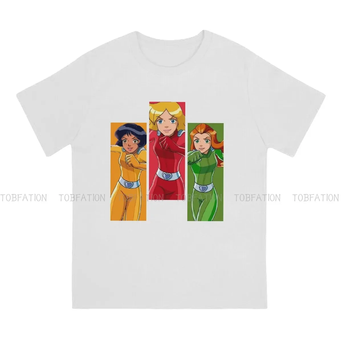 Cool  Fashion TShirts Totally Spies Sam Clover Alex Cartoon Men Harajuku Pure Cotton Tops T Shirt O Neck