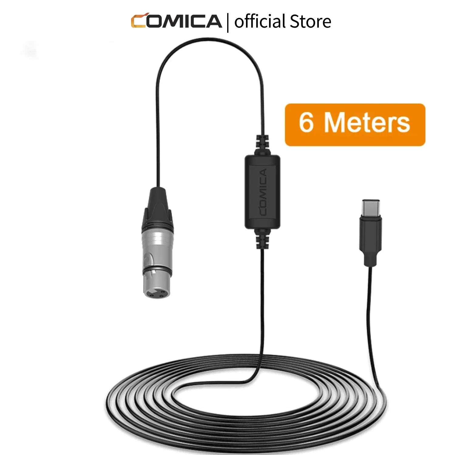 

Comica CVM-XLR-UC Audio Cable XLR To USB-C Interface Audio Cable Adapter Sound Wire Adapter For Mic VP2 VP3 HRM-C