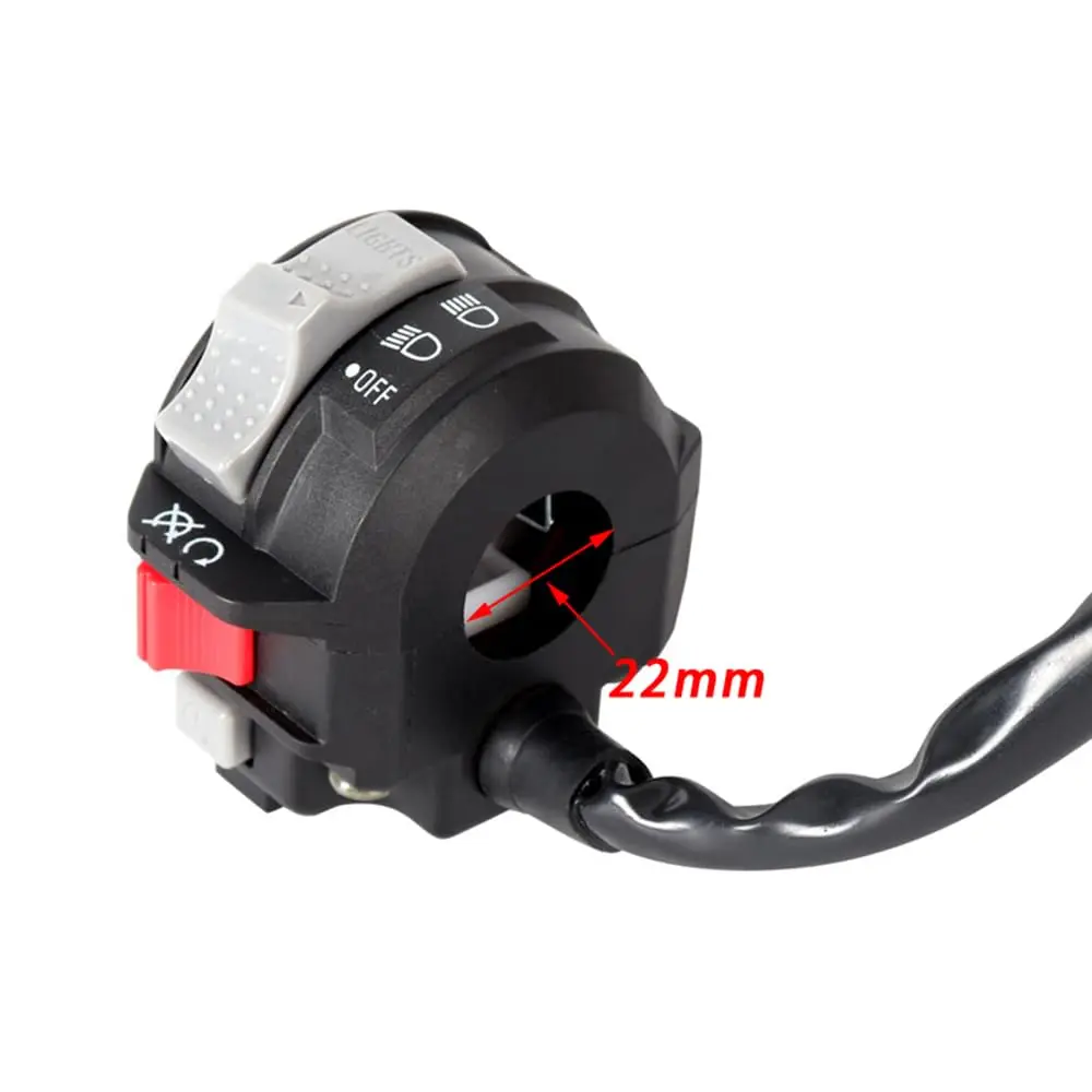 Left Handlebar Switch,Handlebar Control Engine Start Run Off Headlight Switch for Yamaha YFM125 250 Grizzly Raptor 125 Warrior W