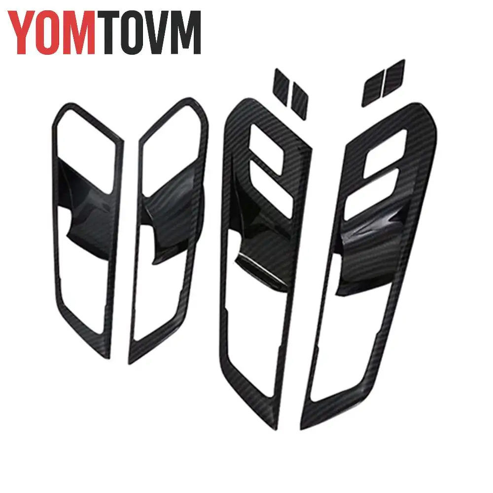 For BMW X5 G05 2019 2020 2021 Car Interior Accessories Carbon Fiber Inner Door Handle Bowl Panel Cover