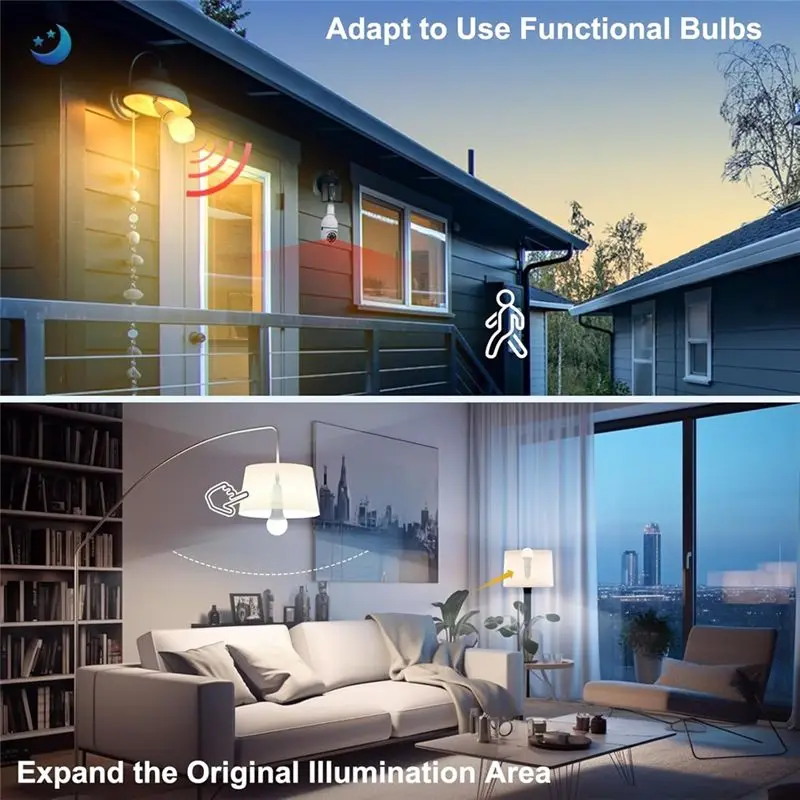 ABJI-E27 To E27 Flexible Extend Extension Base LED Light Lamp Adapter Converter LED Light Socket Extender