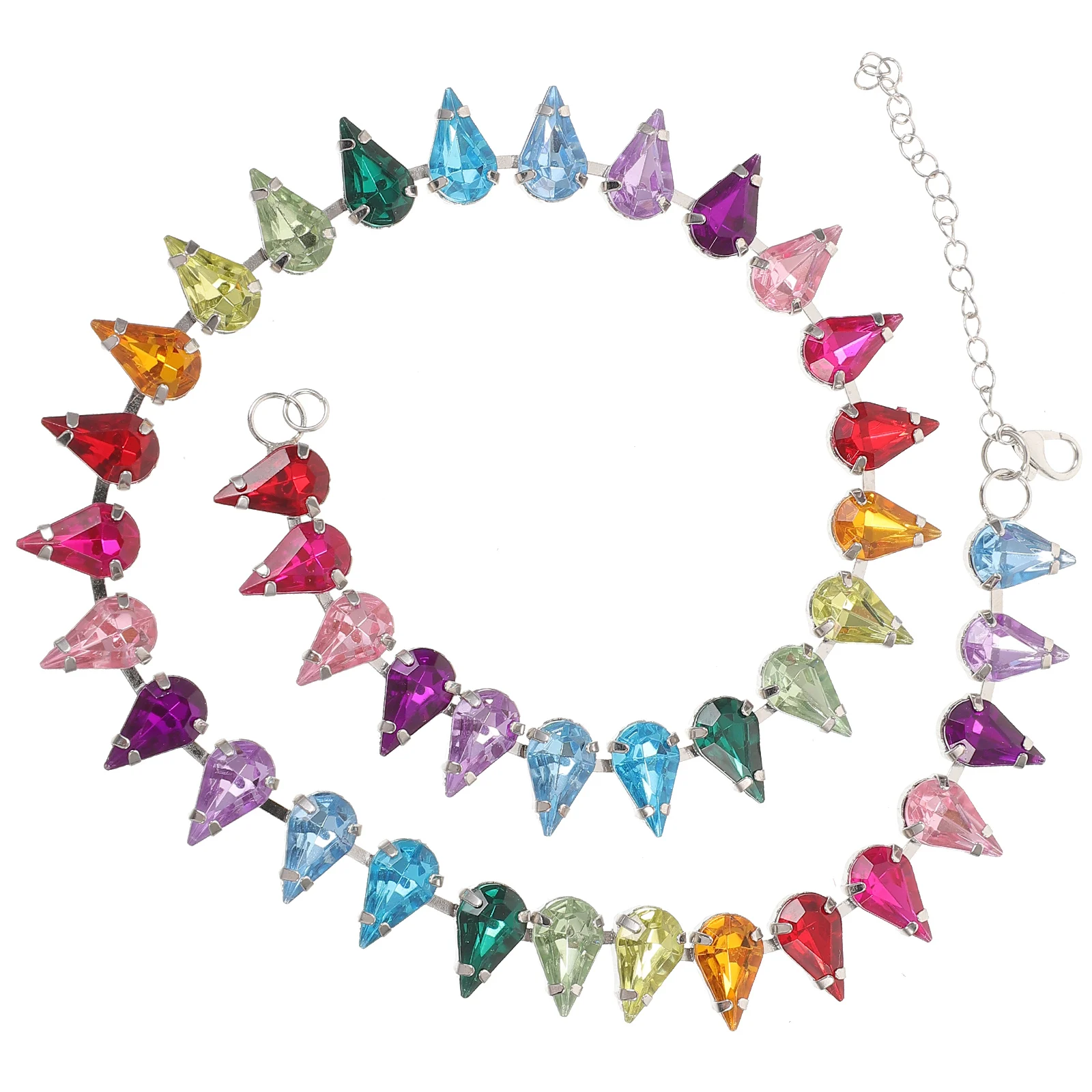 

Retro Clavicle Chain Rhinestone Beaded Jewelry Girls Necklace Women Trendy Necklaces for Choker Vintage