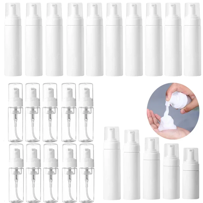 

12Pcs Empty 30ml-200ml Plastic Foam Pump Bottles Refillable Foaming Pump Dispenser Portable Facial Cleanser shampoo Containers