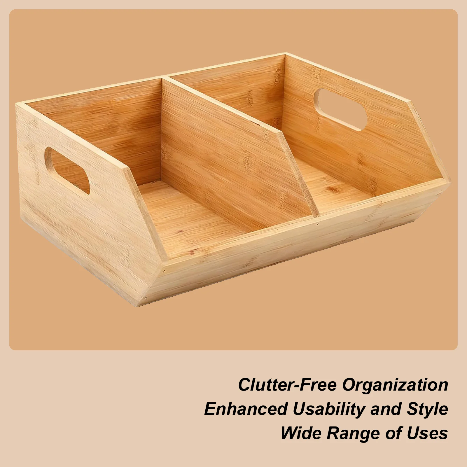 Pantry Organizer Wooden Organizer Stackable Storage Pantry Bins for Kitchen Bathroom Food Snack Potato Onion Home