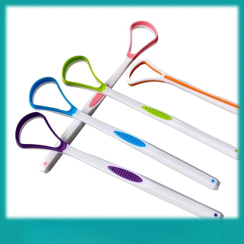 Raspador de língua para cuidados pessoais, limpador de revestimento de língua, elimina mau hálito, dupla face, utilizável, pacote familiar, higiene e saúde, 1 peça