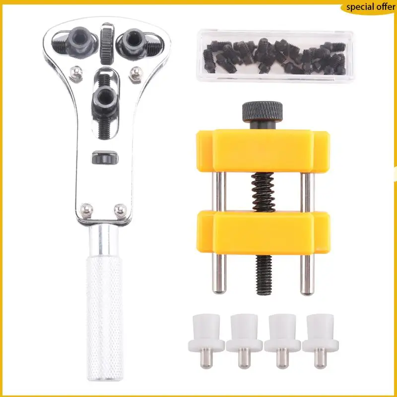 A50I Suporte de remoção de caixa de relógio ajustável Conjunto de capa aberta de três garras Kit de reparo de relógio