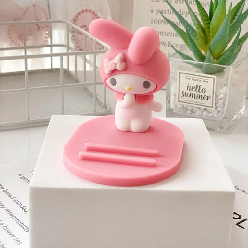 Kawaii Sanrio Keroppi Badtz Maru Hello Kitty Cartoon Girl staffa per cellulare Catch Up On Dramas colla morbida supporto per telefono antiscivolo