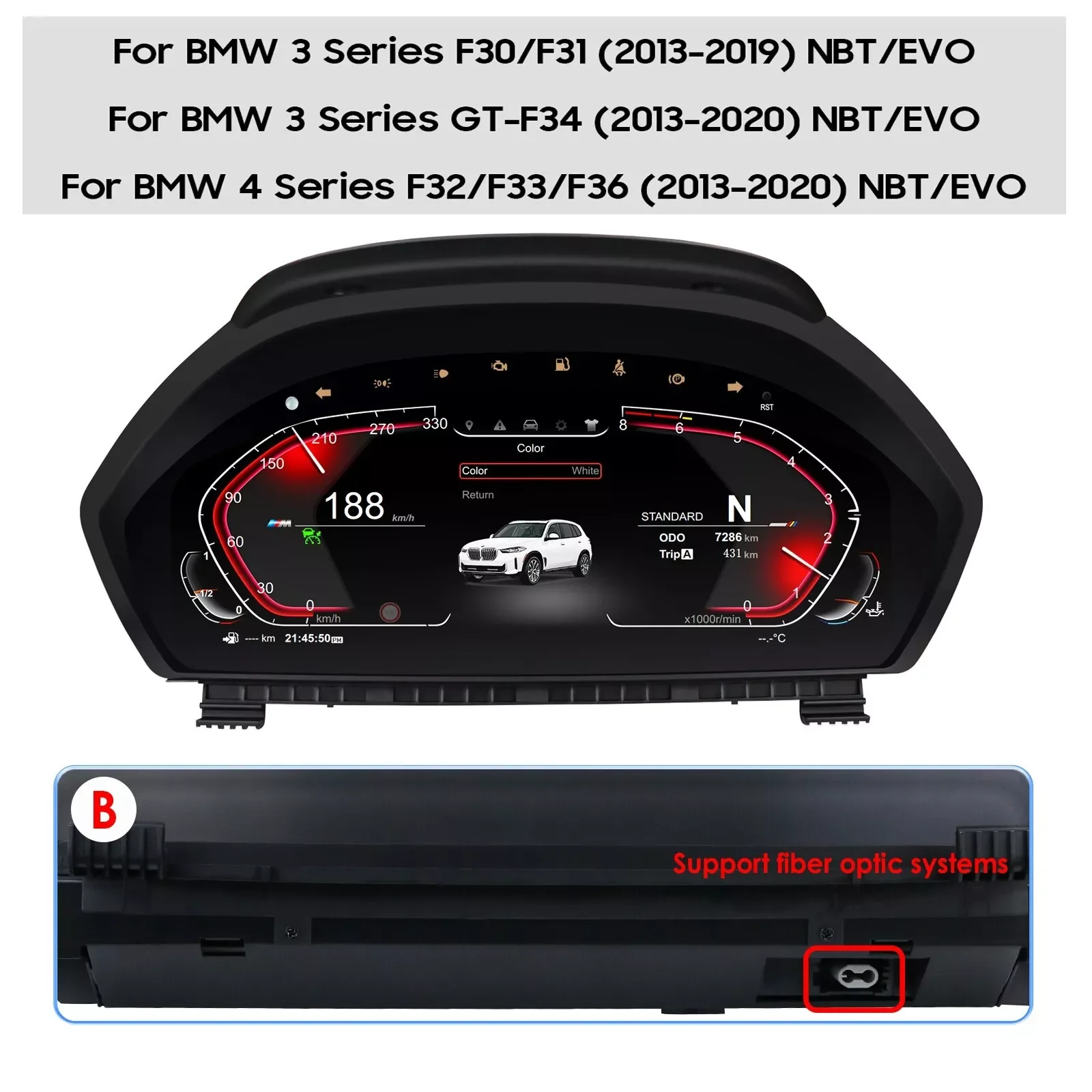 

Car LCD Digital Dashboard Instrument For BMW 3 4 Series F30 F31 F32 F33 F34 F36