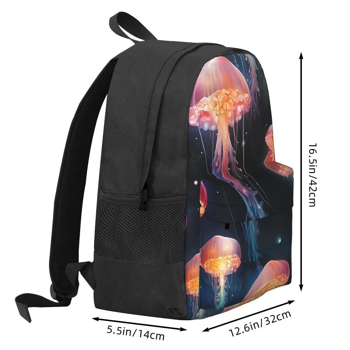 Fluid Beauty Graceful Jellyfish Delight Backpack Student BookBag Kids School Bag Computer Shoulder Bags for Boys Girls