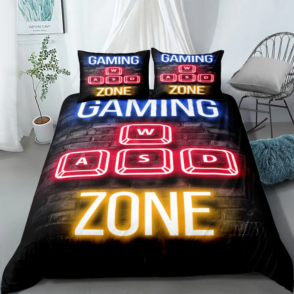 Neon Wall Oath Duvet Cover Set King Queen Double Full Twin Single Size Bed Linen Set