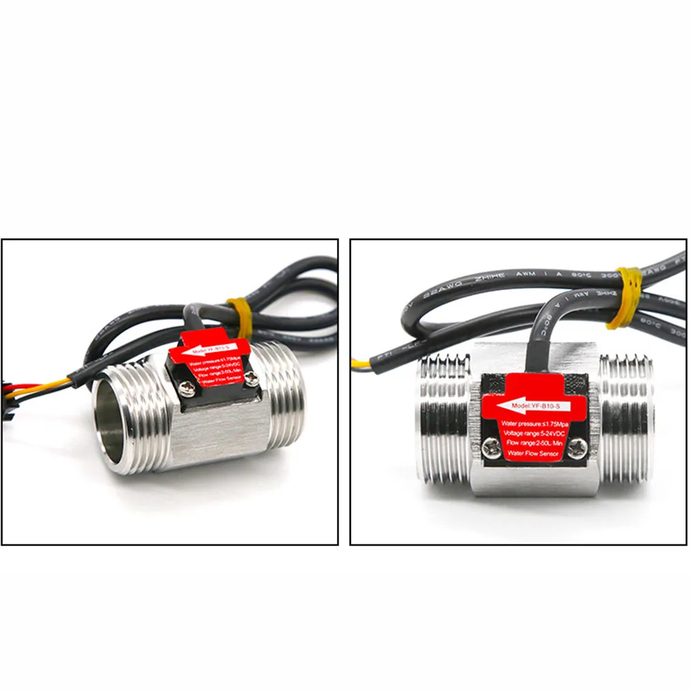 Imagem -03 - Fluxo Sensor de para Aquecedor de Água para Turbina Industrial g1 Fluxo de Água Salão Sensor Interruptor Medidor Fluxo Aço Inoxidável Yf-b10