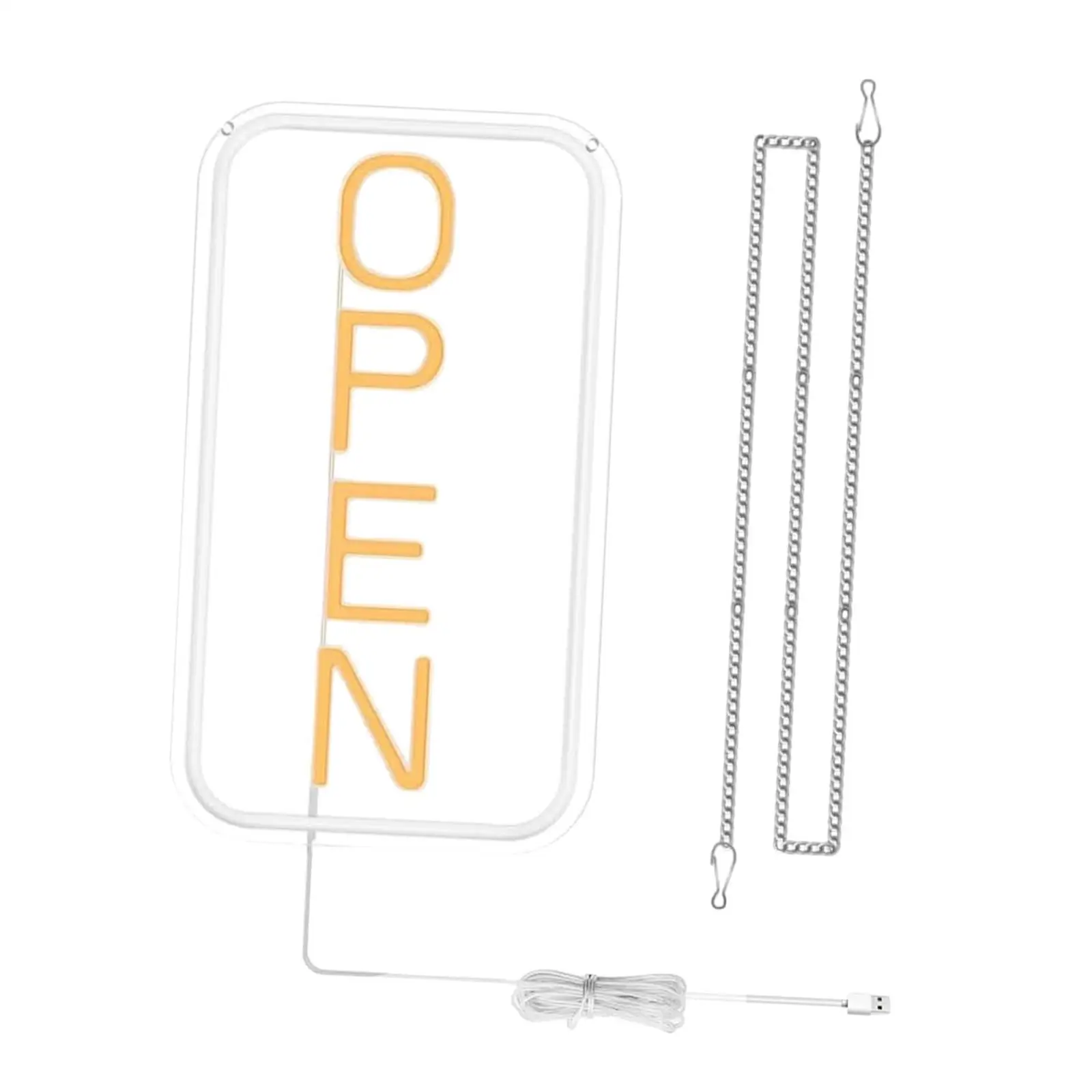 LED Neon Open Sign 42x23cm Bright Lighted Sign Open Electric Light up Sign USB