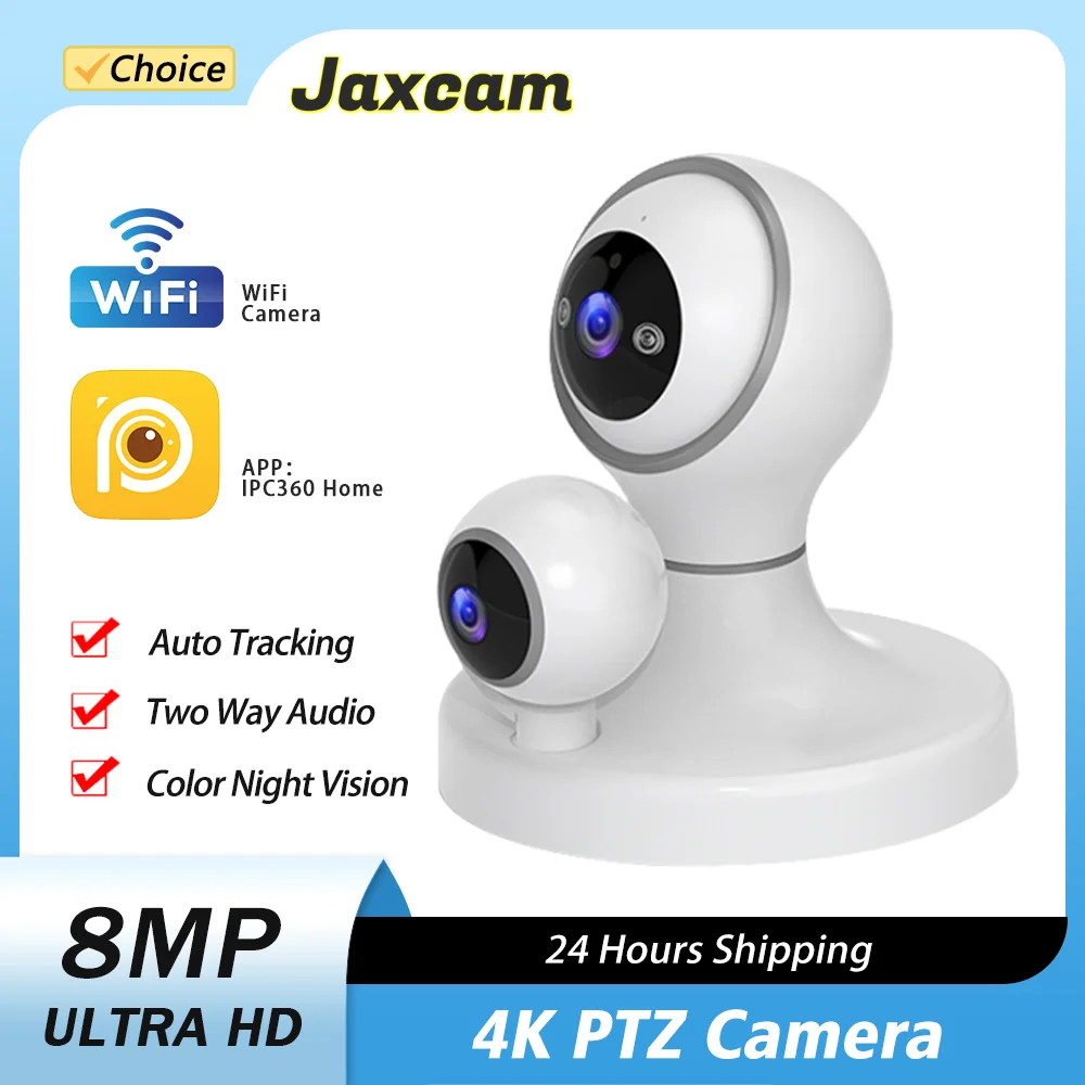 

IPC360 Home 4K 8MP WiFi PTZ Security protection Camera Dual Lens Auto Tracking Two Way Audio Wireless CCTV Surveillance Camera