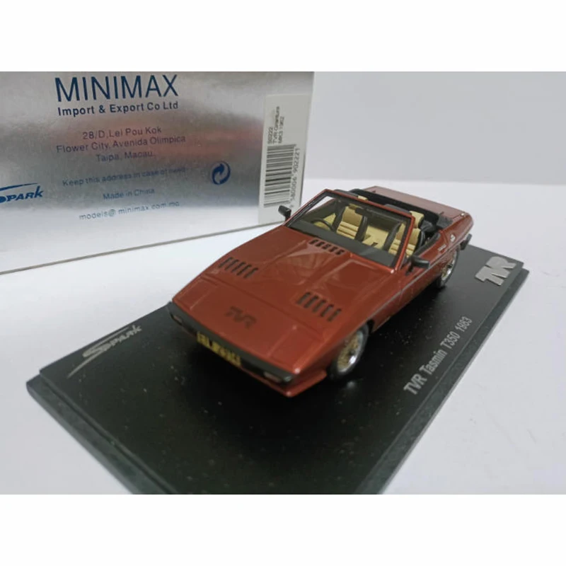 

Spark 1/43 TVR Tasmin T350 1983, имитация смолы, модель автомобиля, статическая коллекция, украшенные праздничные подарки, игрушки