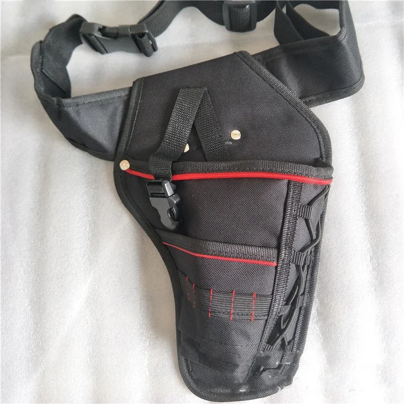 

Heavy Duty Electrician Tool Bag Bit Holder With Belt Waist Drill Storage Pocket