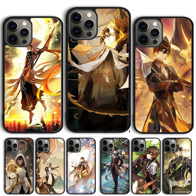 Genshin Zhongli Phone Case For IPhone 17 Air 16 15 14 13 12 11 Pro Max Plus Shockproof Cover