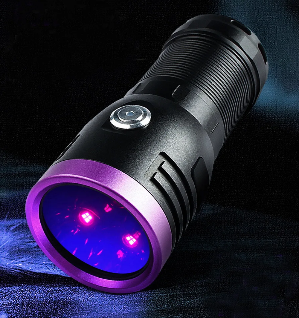 High Power 120W 365nm UV Black Light LED Flashlight USB Rechargeable ultraviolet Blacklight Torch NDT ZWB2 Filter UV Lamp / hots