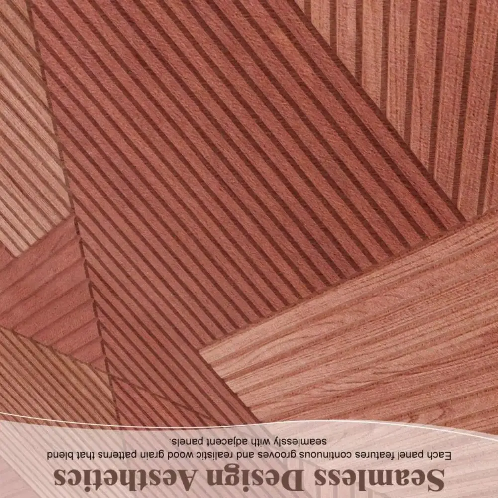 Pannelli Fonoassorbenti Decorativi Effetto Legno 23.6, Piastrelle Acustiche Ignifughe in Fibra di Poliestere 50% per Pareti