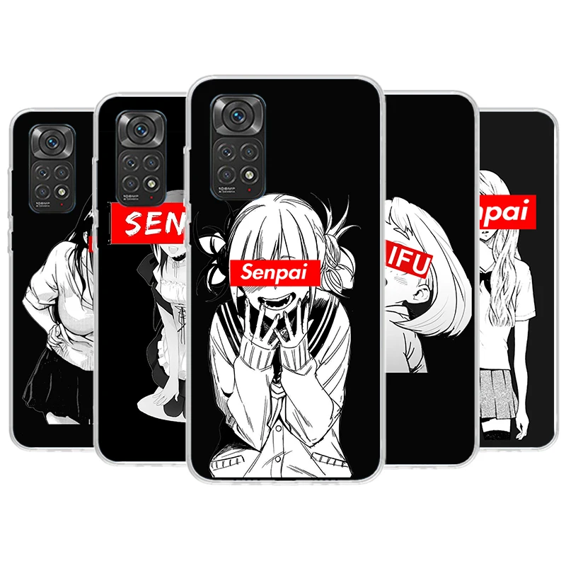 Sugoi Senpai Japanese Anime Waifu Phone Case For Xiaomi Redmi Note 13 12 12S 11 11S 10 10S 9 9S 11T 11E Pro Plus 8 8T 7 + Coque 