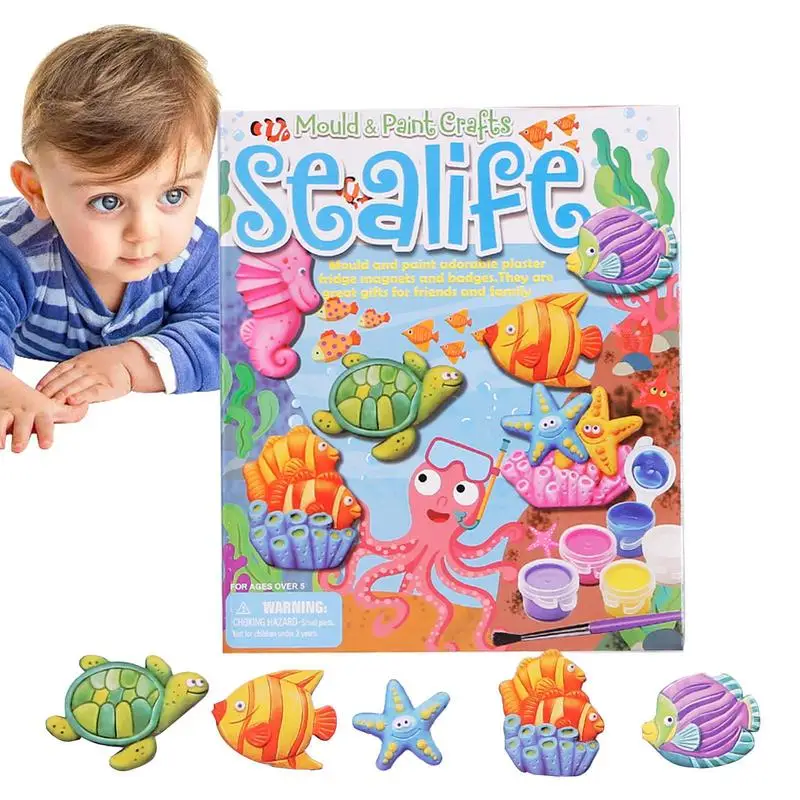 

Plaster Painting Set Painting Figurines Creative Cupcake And Sealife Painting Figurines Set Kids Imagination DIY Toys For Kids