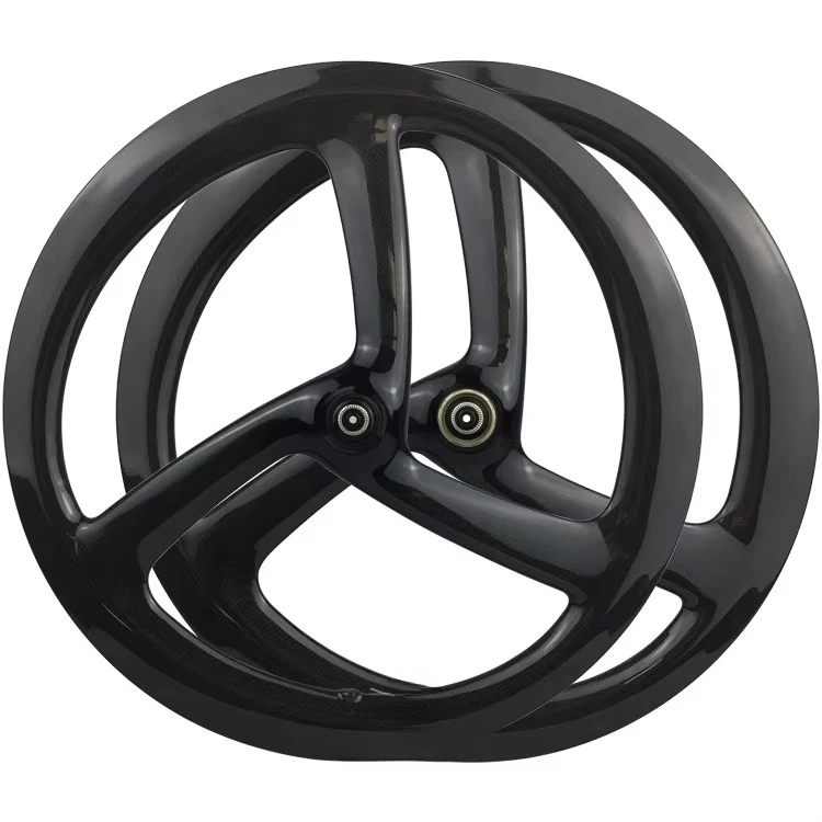 

20inch451carbon three-spoke wheel set with disc brake calipers carbon wheel set 25mm wheel set Fnhon explosion folding bicycle