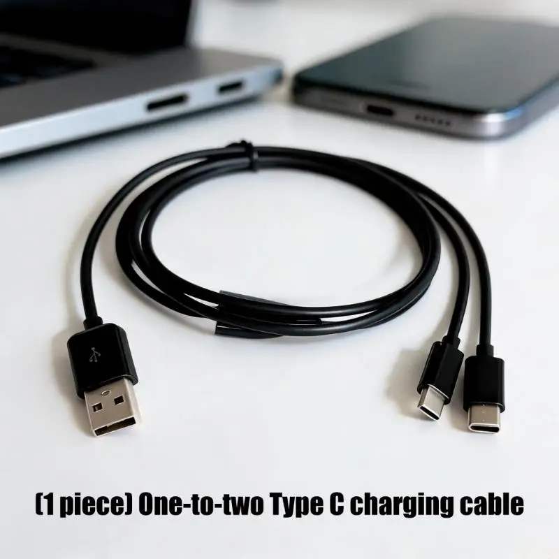 B03F 2 in 1 USB C Charging Cable With 24AWG Copper Wire PVC Coating For Fast And Reliable Charging Of Phones And Tablets