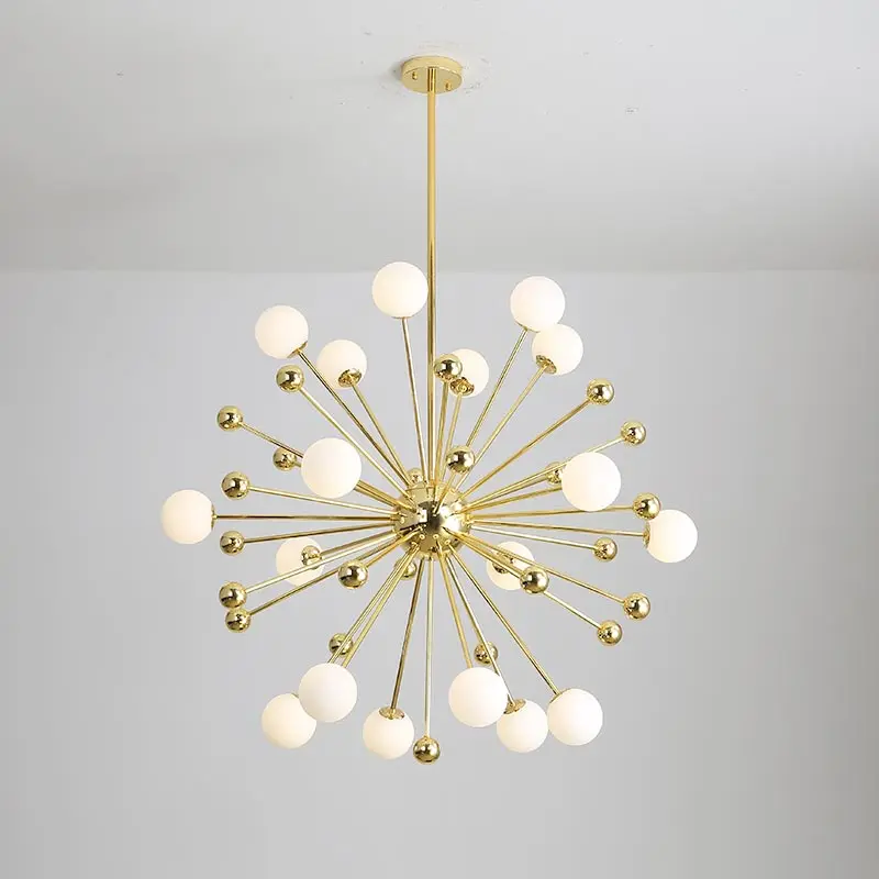

Modern LED Glass Ball Ceiling Chandelier 12-Light Gold Lamp for Living Room Dining Room Bedroom Home Decoration Hanging Light G4