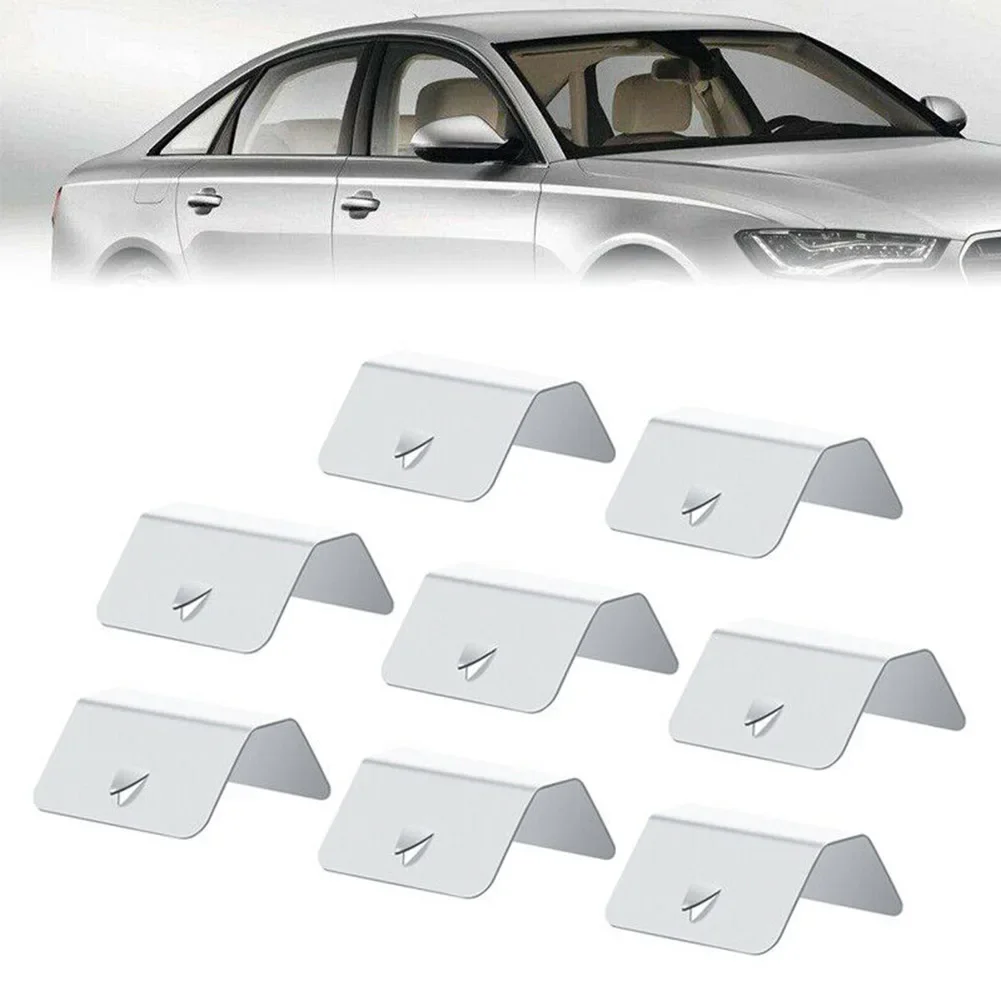 

8/12pcs Car Wind Rain Deflector Channel Metal Retaining Clips For BMW Replace Universal Stainless Steel Fitting Car Accessories