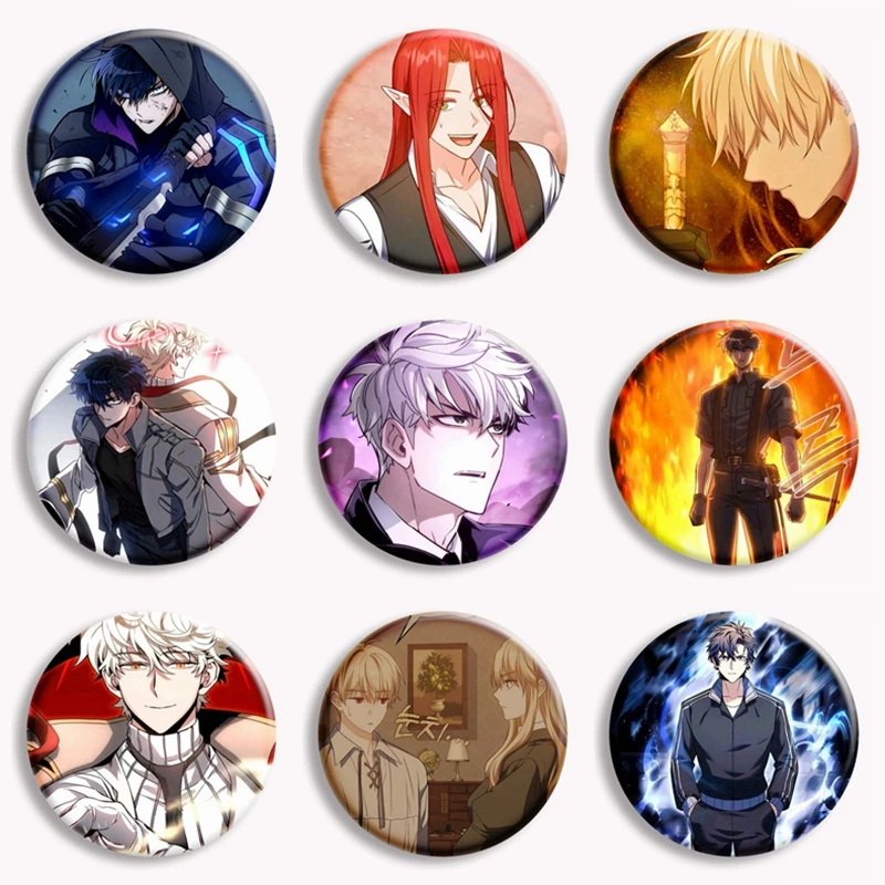 Pin de botón de The Genius Assassin Who Take it All Manhwa, Manga coreana, Shin Kanghu, Jang, shihwan, broche de Anime, insignia de cómic