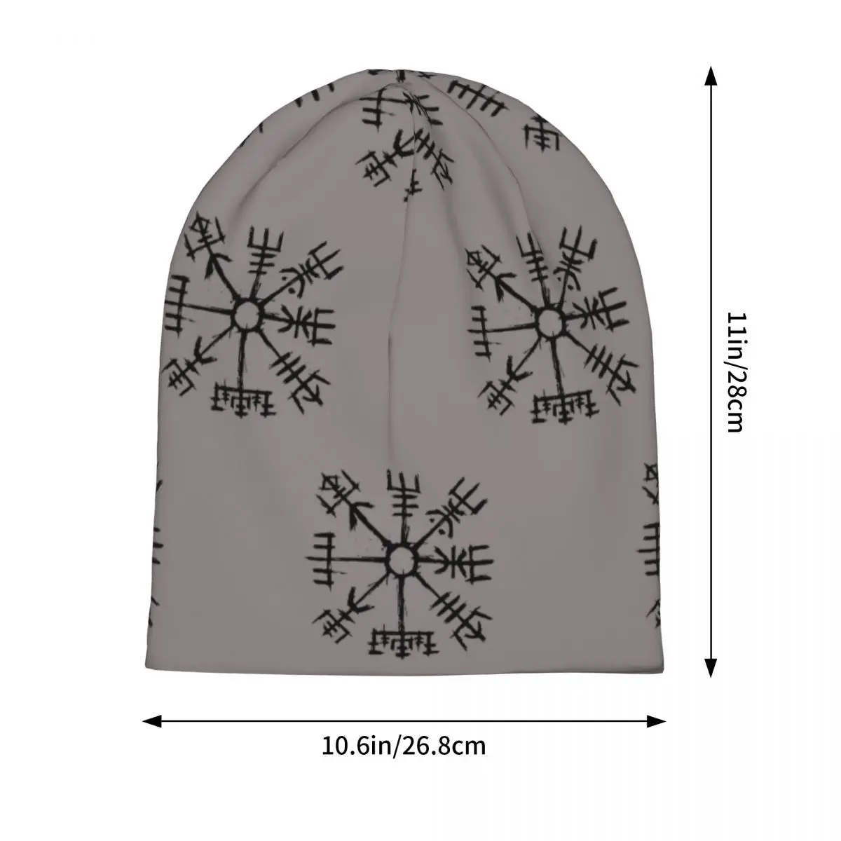 Vegvisir Viking Compass Norse Symbol Warm Knitted Cap Hip Hop Bonnet Hat Autumn Winter Outdoor Beanies Hats for Unisex Adult