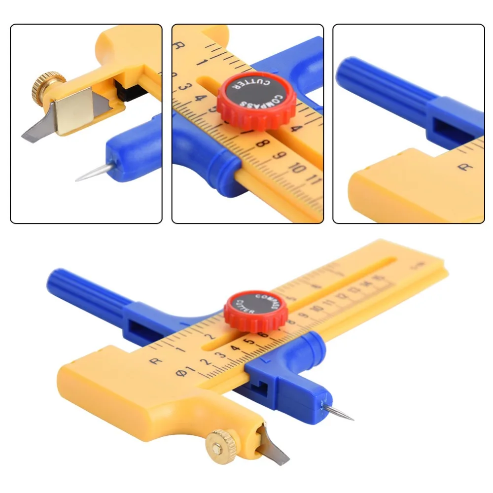 Art Adjustable Compass Circle Cutter Rotary Circular Rotary Paper Trimmer Circular Cutting Tool Cardboard Cutting