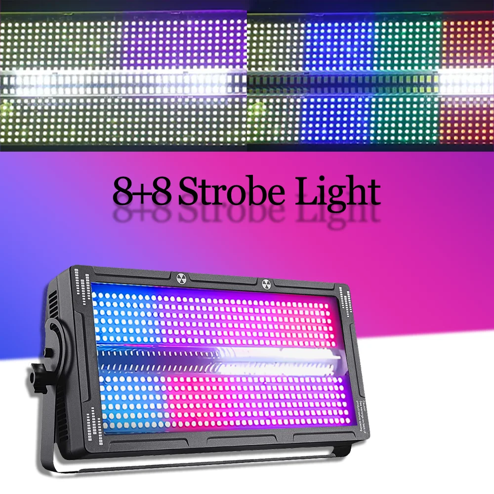 

200W Stage Lighting Led RGB 8+8 Strobe Light with horsing+flash Effect Private model High brightness For DJ Disco Wedding Bar pa