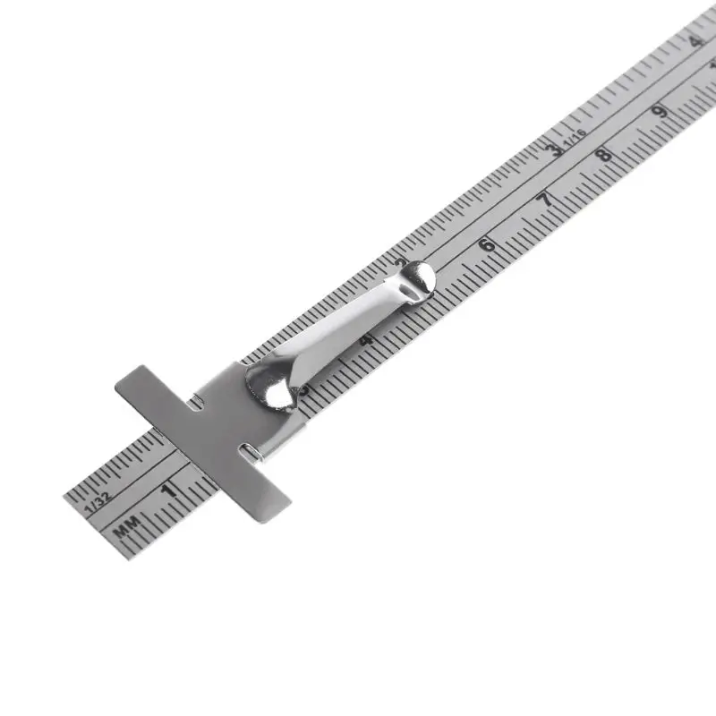 A2UD 6 Inch Sliding Pocket Ruler Metric Graduation for Engineering School Office