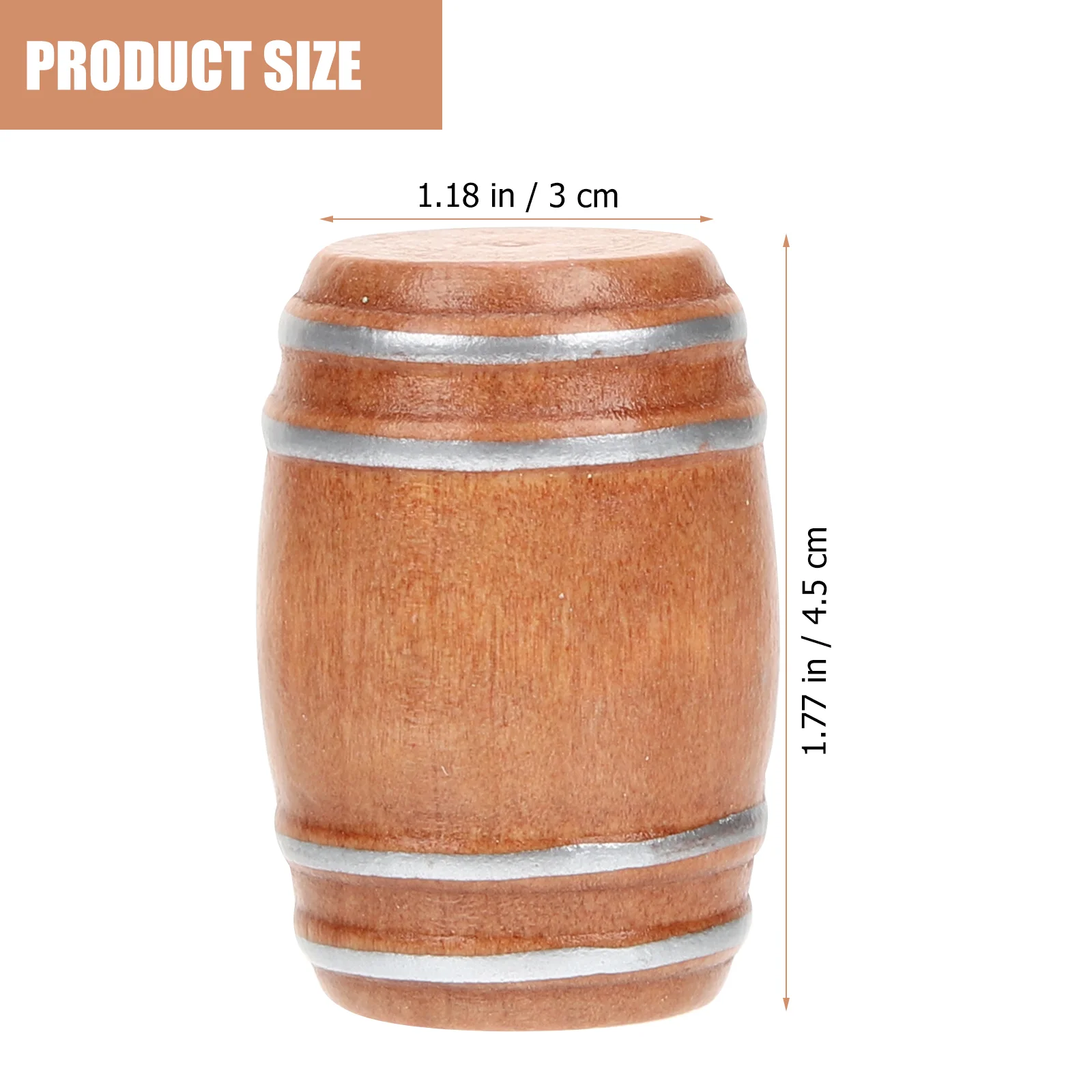 Baril de bière Miniature pour petite maison, 2 pièces, Tube à essai en bois, petit modèle d'ornement pour enfant