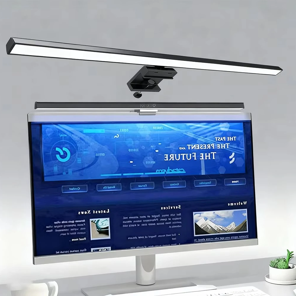 Monitor Light Bar, Computer Monitor Lamp, Dimming No Glare Eye-Care LED Screen Bar USB Reading Desk Lamp for Home Office Work