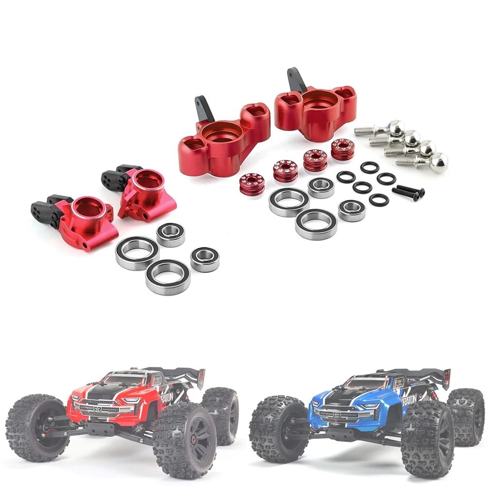 HEIßER Metall Front Achsschenkel Hinterradnabe Träger für 1/8 Arrma KRATON Outcast BLX 6S V5 RC Auto Upgrades Teile Zubehör,1