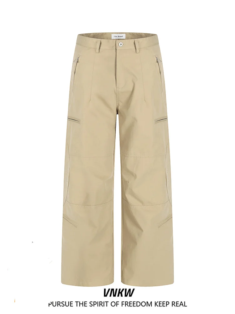 

Американские прямые рабочие брюки в стиле ретро, мужские свободные повседневные универсальные длинные брюки с несколькими кетами, молодежный бренд Faion