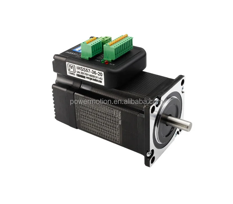 IHSS57-36-20 2 phase 2Nm nema23 easy step servo motor cheap china integrated closed loop stepper motor and driver