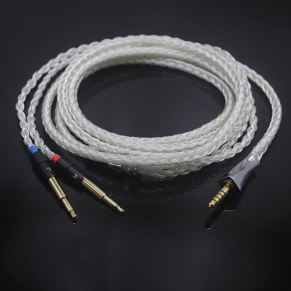 HIFI 16 Core Pure Silver For Final SONOROUS IV VI VIII X Headphone Balance Cable 2.5/3.5/4.4mm Headset Wire