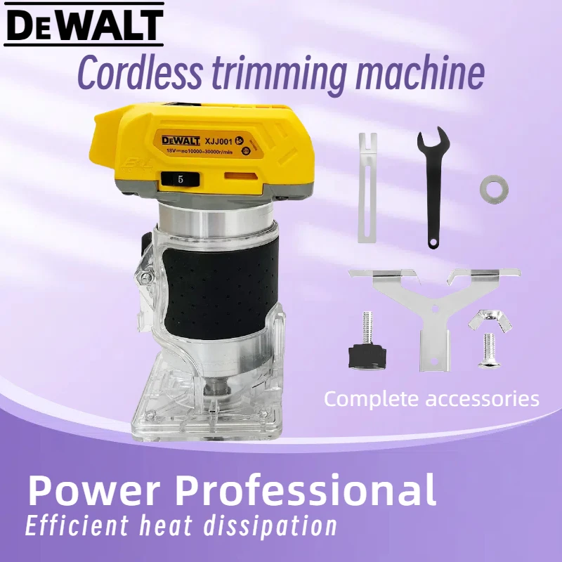 Dewalt 33000RPM Brushless Wood Router: Cordless Multifunctional Engraving & Milling Machine for Precise Slotting & Trimming