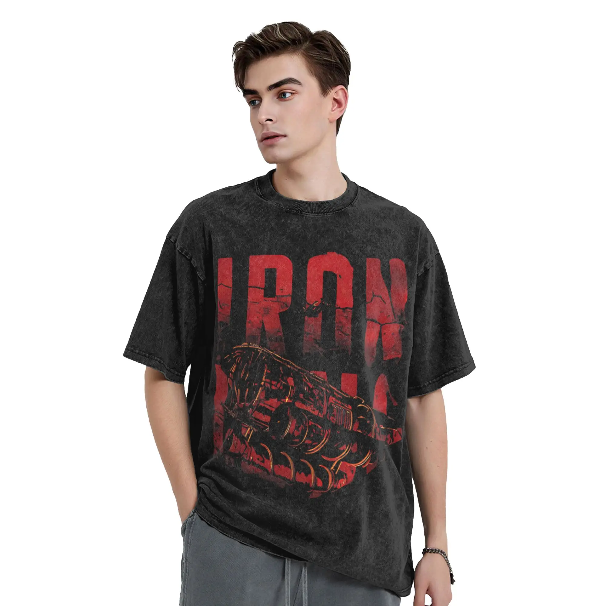 Iron Lung Markiplier Movie 2026  Merch Washed T Shirt Men Women Streetwear Hip Hop T-Shirt Graphic Printed  Tees Tops