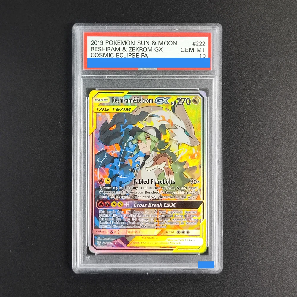 POKEMON DIY PTCG SUN & MOON TEAM UP # 170 LATIAS & LATIOS GX Mewtwo MEW Grado de autenticación GEM MT 10 Tarjetas de colección de regalos Juguete