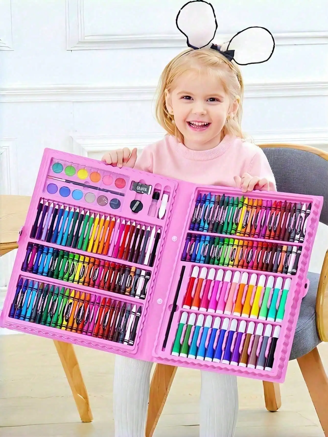 

168pcs Children Art Painting Set, Colored Pencils Paint Box Drawing Supplies Back to School Gift